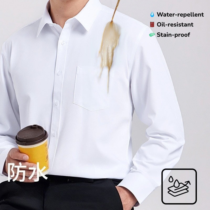 Office And Tech - Camisa de Manga Larga Impermeable y