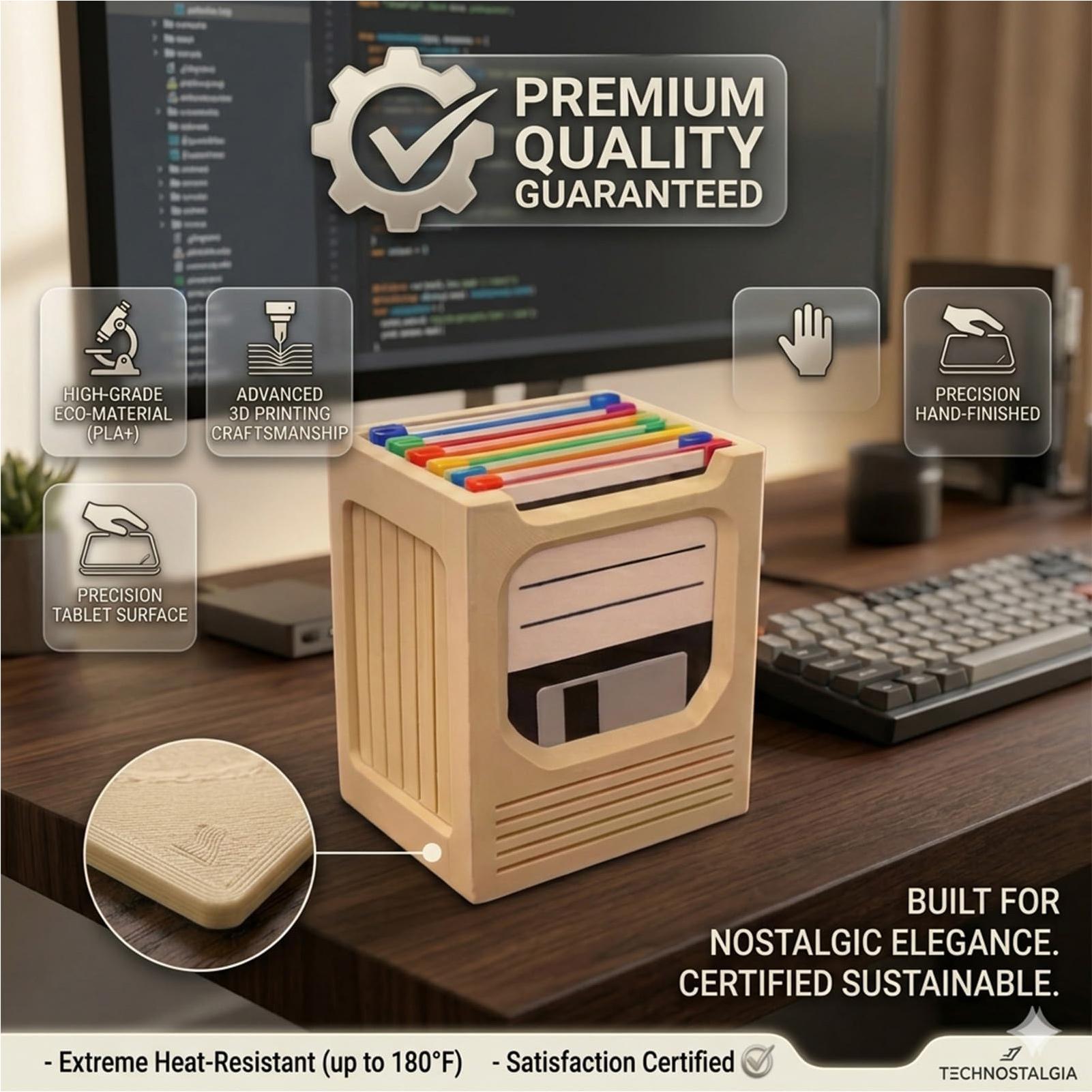 Office And Tech - Juego de Portavasos Retro Tech, Estante
