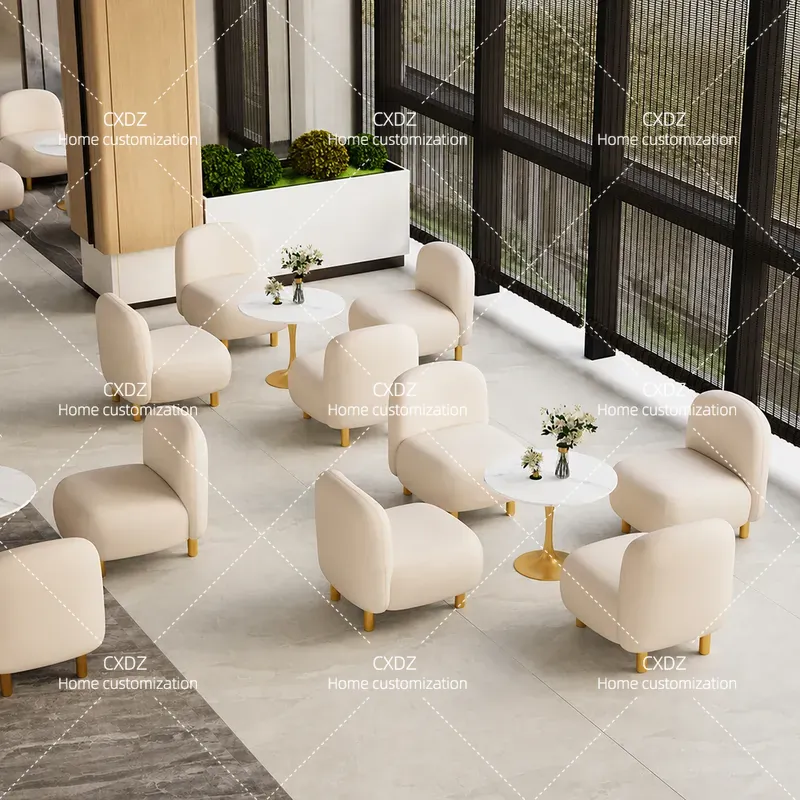 Tech Office Reception - Sillón Individual de Tela Moderna para