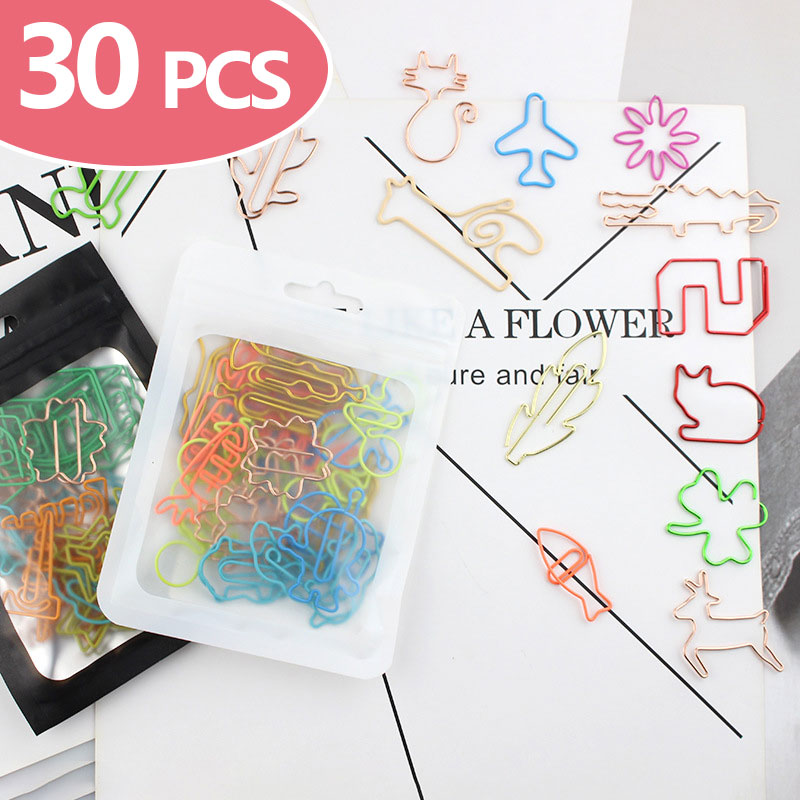 30 Uds. Clips de papel Kawaii, - Office Desk Tech Accessories reseña y precio